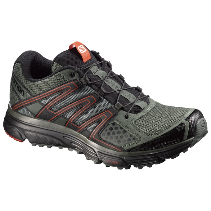 Salomon Israel X-MISSION 3 - Mens Trail Running Shoes - Olive/Black (HBKV-71403)